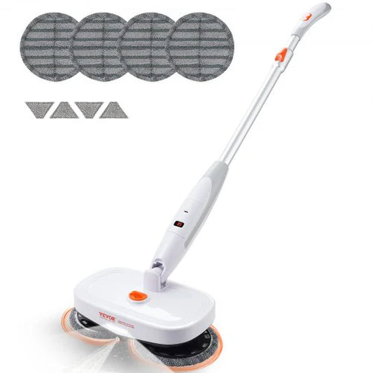 Trapeador eléctrico inalámbrico VEVOR, trapeador giratorioVEVOR --Cordless Electric Mop, Electric Spin Mop with Water Tank, up to 40 Mins Battery,  
